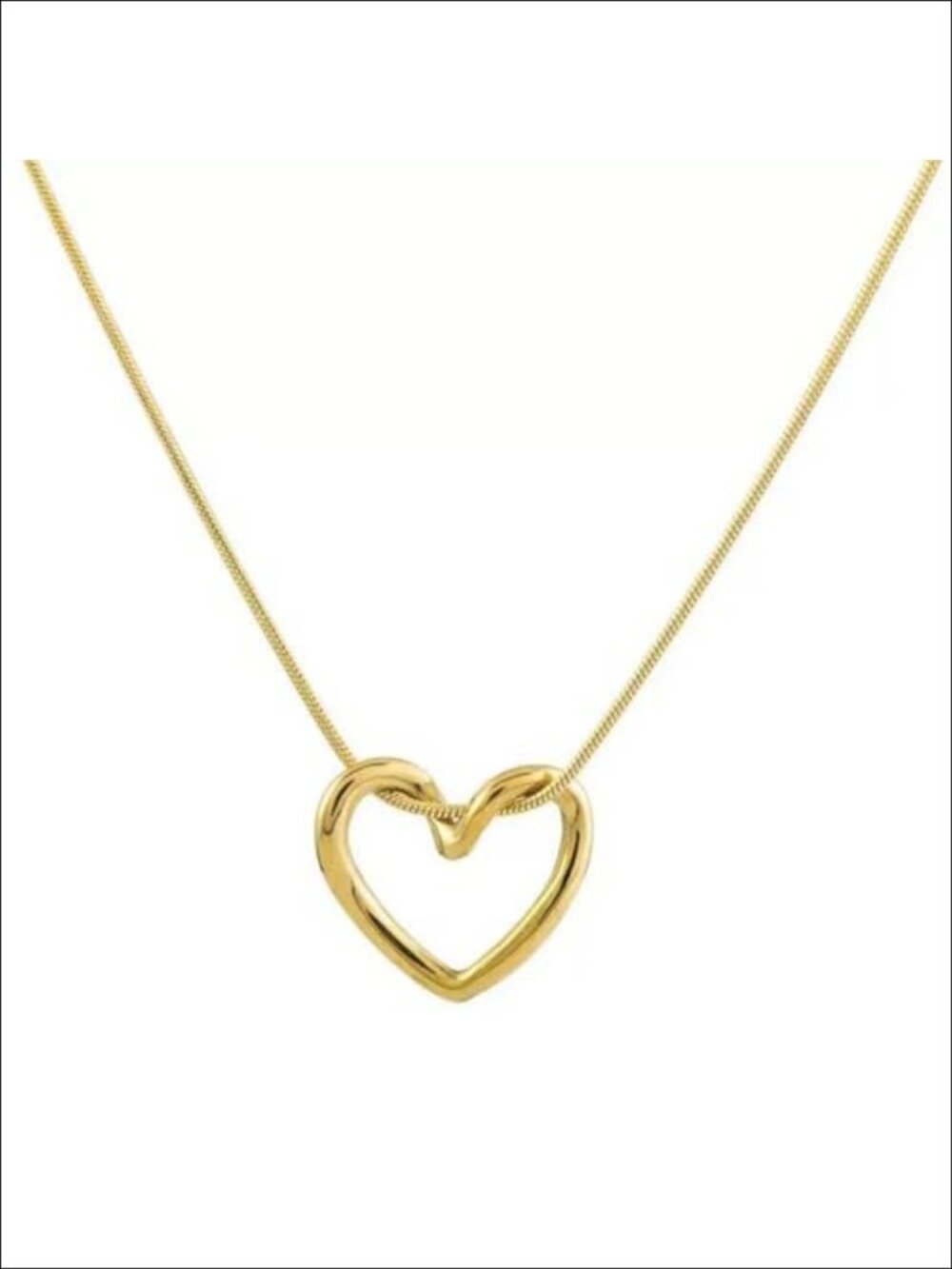 Dainty Mini Heart Pendant Necklace Gold Plated Zirconia Gift